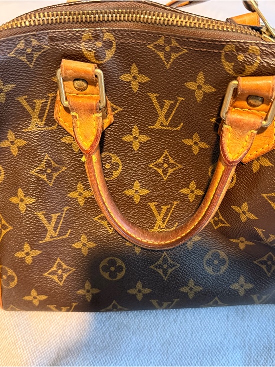 Louis Vuitton Handbags - Louis Vuitton Monogram Canvas Speedy 25 Satchel in Brown and Tan